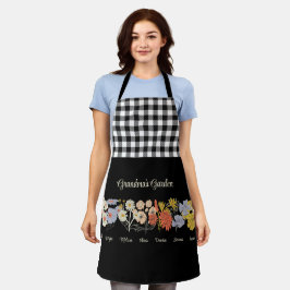 Grandma Blütengarten 7 Name Vintag Blüte Schürze