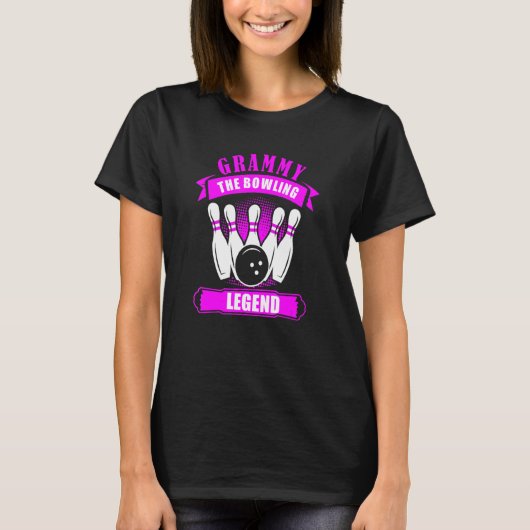 Grandma Bowlers Ten Pin GRAMMY Legend Bowling T-Shirt (Vorderseite)