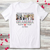 Grandma Brush Stroke 3 Foto Großkinder Namen Tri-Blend Shirt