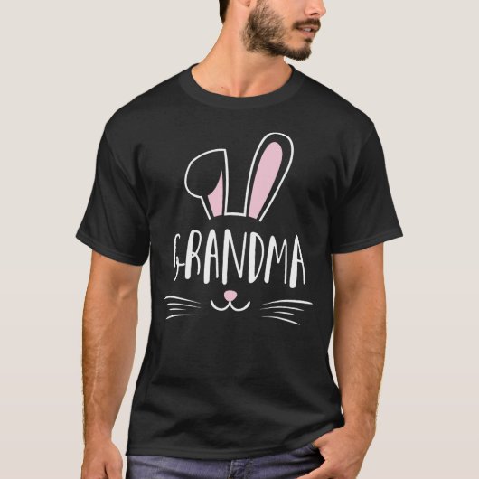 Grandma Bunny Rabbit Family Group Easter Mother's  T-Shirt (Vorderseite)