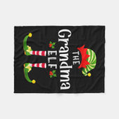 Grandma Christmas Elf Matching Pajama X-mas Party Fleecedecke (Vorderseite (Horizontal))