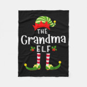 Grandma Christmas Elf Matching Pajama X-mas Party Fleecedecke (Vorderseite)