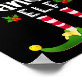 Grandma Christmas Elf Matching Pajama X-mas Party  Poster (Ecke)