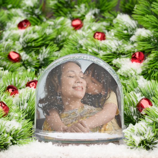 Grandma Christmas Gift Custom Double Sided 2 Photo Schneekugeln (Weihnachten)