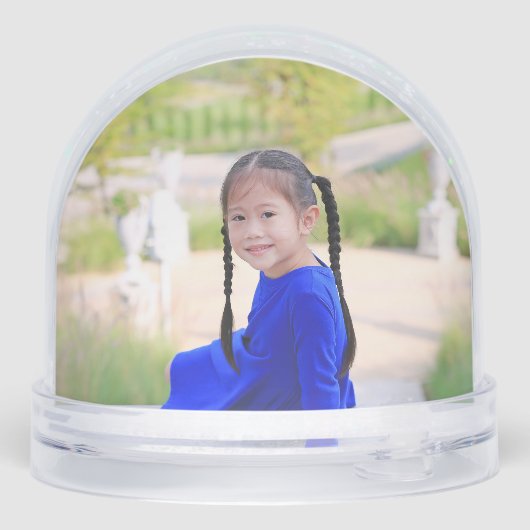 Grandma Christmas Gift Custom Double Sided 2 Photo Schneekugeln (Rückseite)