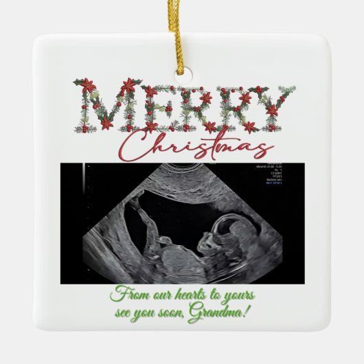 Grandma Christmas Ornament With a Baby Sonogram (Vorderseite)