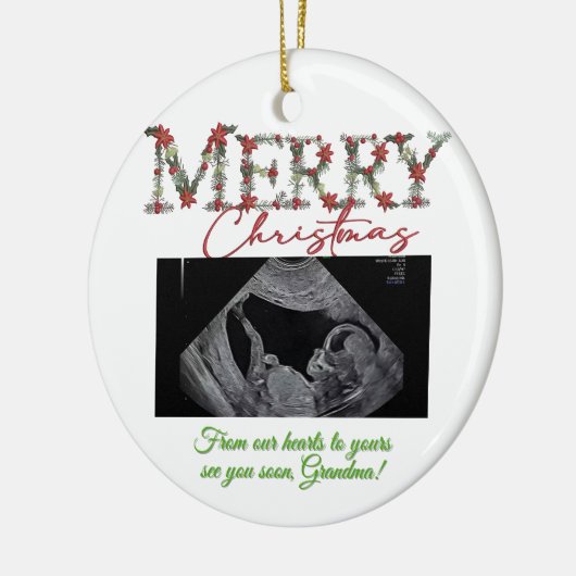 Grandma Christmas Ornament With a Baby Sonogram (Links)