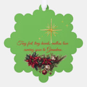 Grandma Christmas ornament With a Baby Sonogram (Rückseite)