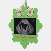 Grandma Christmas ornament With a Baby Sonogram (Linke Ecke)