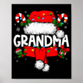 Grandma Christmas Pajama Santa Claus Family Matchi Poster (Vorne)