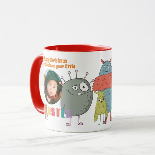 GRANDMA Christmas PHOTO Gift From Grandkids Mug Tasse (Vorderseite Links)