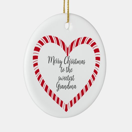 Grandma Christmas Tree Sweetest Keramik Ornament (Rechts)