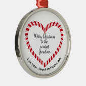 Grandma Christmas Tree Sweetest Ornament Aus Metall (Rechts)