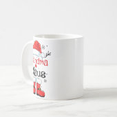 Grandma Claus Christmas Costume Pajama Family Matc Kaffeetasse (Vorderseite Links)