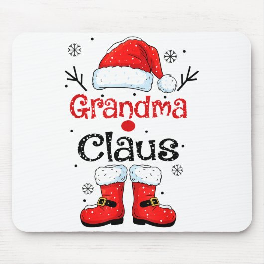 Grandma Claus Christmas Costume Pajama Family Matc Mousepad (Vorne)