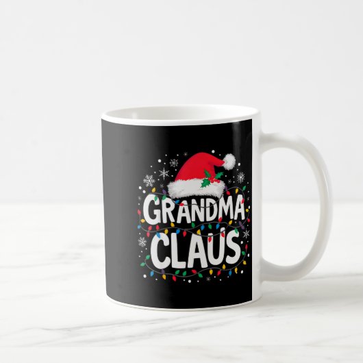 Grandma Claus Christmas Lights Santa Family Matchi Kaffeetasse (Rechts)