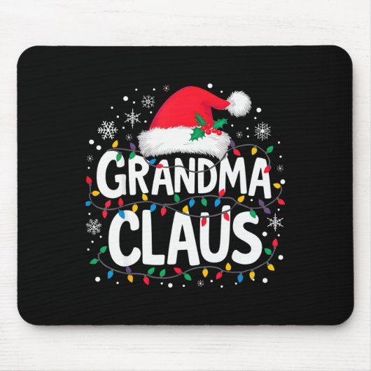 Grandma Claus Christmas Lights Santa Family Matchi Mousepad (Vorne)