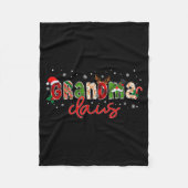 Grandma Claus Santa Claus Family Matching Christma Fleecedecke (Vorderseite)