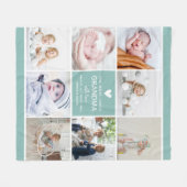 GRANDMA "das Lieblingsfoto Collage" Fleecedecke (Vorderseite (Horizontal))