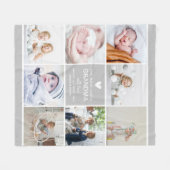 GRANDMA "das Lieblingsfoto Collage" Fleecedecke (Vorderseite (Horizontal))