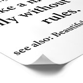 Grandma Definition Like Mom Without Rules Funny Gr Poster (Ecke)