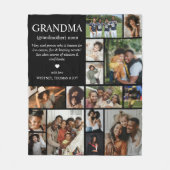 Grandma Definition Photo Collage Fleecedecke (Vorderseite)