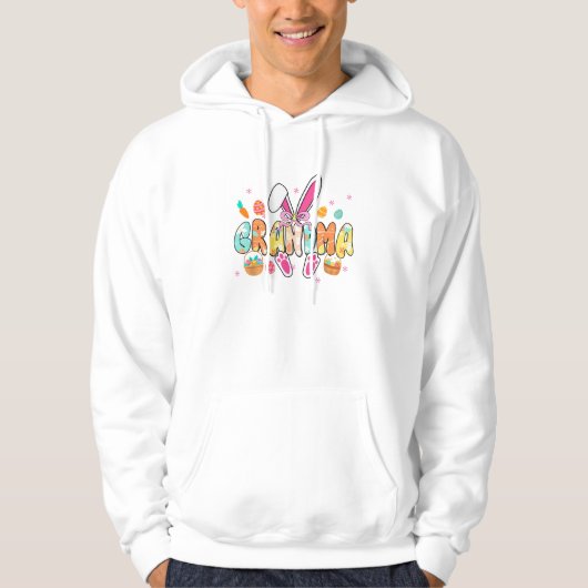 Grandma Easter Grandma Coquette Bunny Ears Eggs Ba Hoodie (Vorderseite)