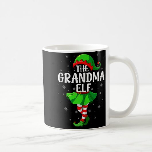 Grandma Elf Christmas Girls Women Elf Squad Xmas F Kaffeetasse (Rechts)
