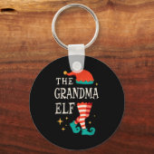Grandma Elf Family Matching Group Christmas Grandm Schlüsselanhänger (Vorderseite)