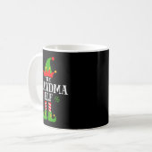 Grandma Elf Funny Matching Family Christmas Pajama Kaffeetasse (Vorderseite Links)