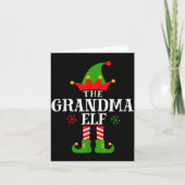 Grandma Elf Funny Matching Family Christmas Pajama Karte (Vorderseite)