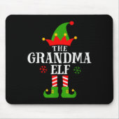 Grandma Elf Funny Matching Family Christmas Pajama Mousepad (Vorne)