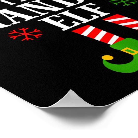 Grandma Elf Funny Matching Family Christmas Pajama Poster (Ecke)