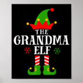Grandma Elf Funny Matching Family Christmas Pajama Poster (Vorne)