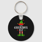 Grandma Elf Funny Matching Family Christmas Pajama Schlüsselanhänger (Vorderseite)