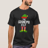 Grandma Elf Xmas Matching Family Elf Squad Christm T-Shirt (Vorderseite)