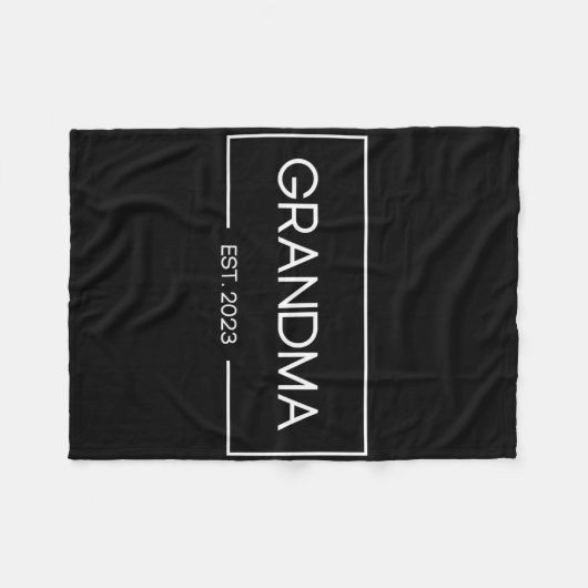 Grandma Est 2023 New Grandmother First Time Fleecedecke (Vorderseite (Horizontal))