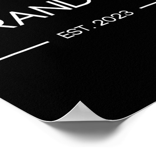 Grandma Est 2023 New Grandmother First Time Poster (Ecke)