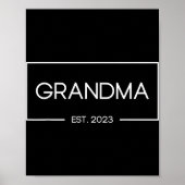 Grandma Est 2023 New Grandmother First Time Poster (Vorne)