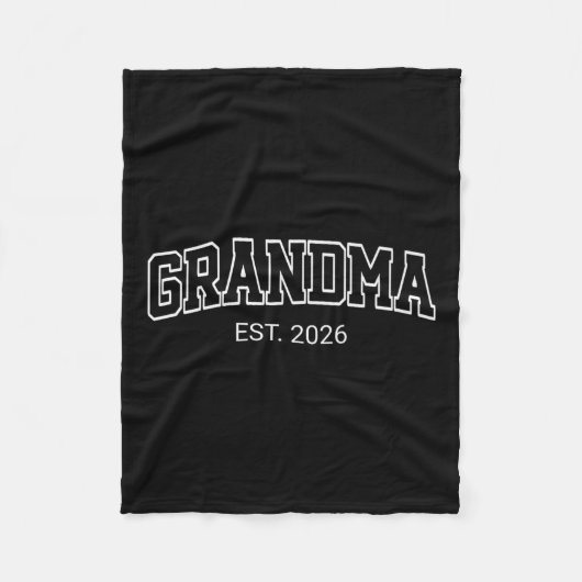 Grandma Est. 2026 1st Time Grandmom To Be Baby Ann Fleecedecke (Vorderseite)