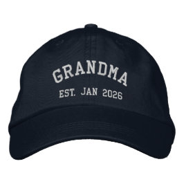 Grandma Est. 2026 Custom Embroidered Hat Bestickte Baseballkappe