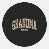 Grandma Est 2026 Grandma To Be New Grandma 2026 Runder Aufkleber (Vorderseite)