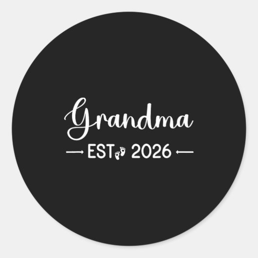 Grandma Est 2026 New Matching Mother To Be 2026 Runder Aufkleber (Vorderseite)