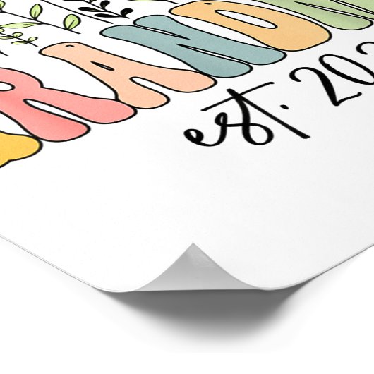 Grandma Est. 2026 Wildflower Promoted To Grandma Poster (Ecke)