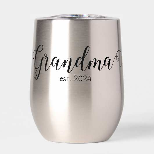 Grandma Est Modern Black Script Custom Date (Vorderseite)