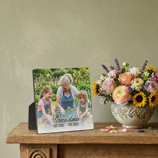 Grandma Est Photo Keepsake Fotoplatte