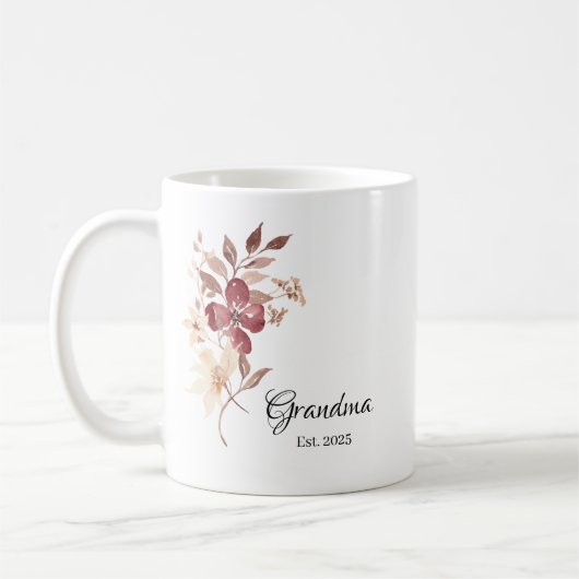Grandma Est. Year – New Grandma Announcement Kaffeetasse (Links)