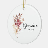 Grandma Est. Year – New Grandma Milestone Keramik Ornament (Links)