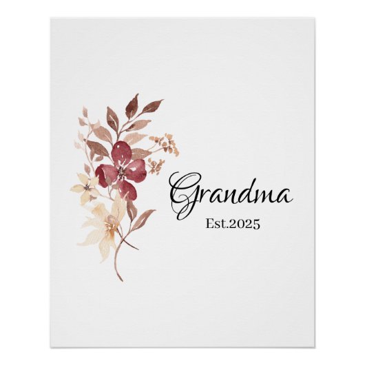 Grandma Est. Year – New Grandma Milestone Poster (Vorderseite)