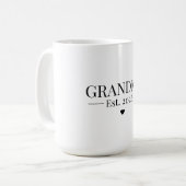 Grandma Established 2026 Kaffeetasse (Vorderseite Links)
